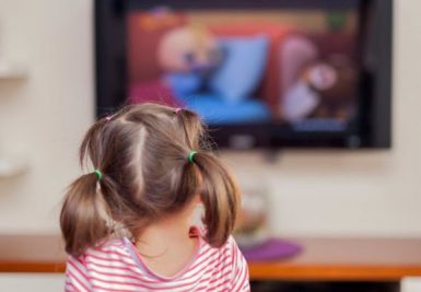 Girl Watching TV