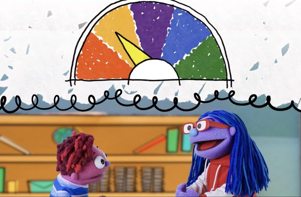 Puppets Nico and Mena discuss turning the dial